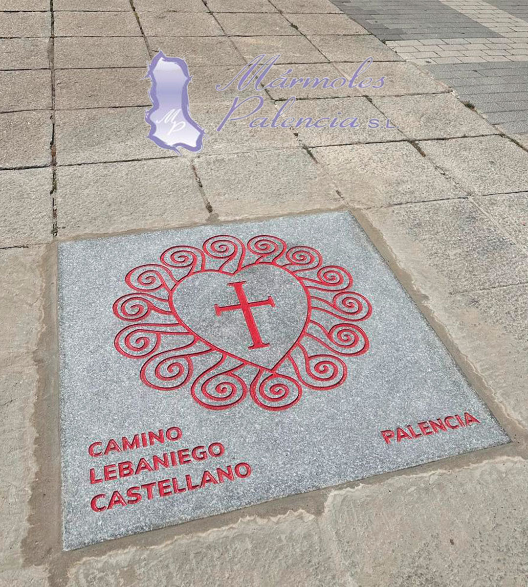 Trabajos realizados en piedra y en granito en Plaza de la Catedral de Palencia, Camino Lebaniego de Mármoles Palencia